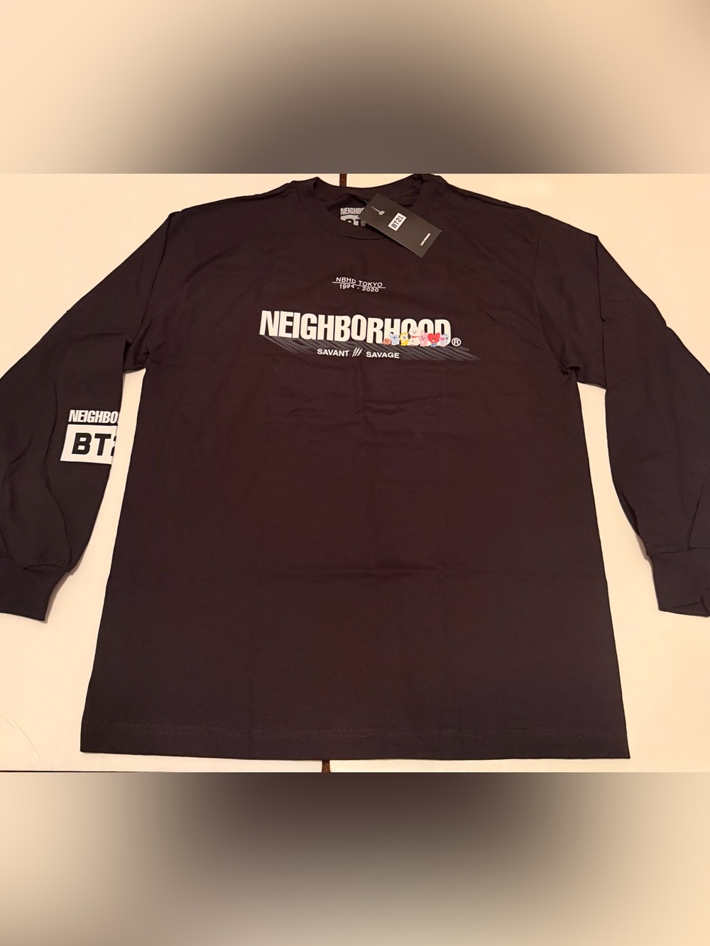Neighborhood x BT21 Collab Long Sleeve Men’s Medium NWT Made in USA, Rare